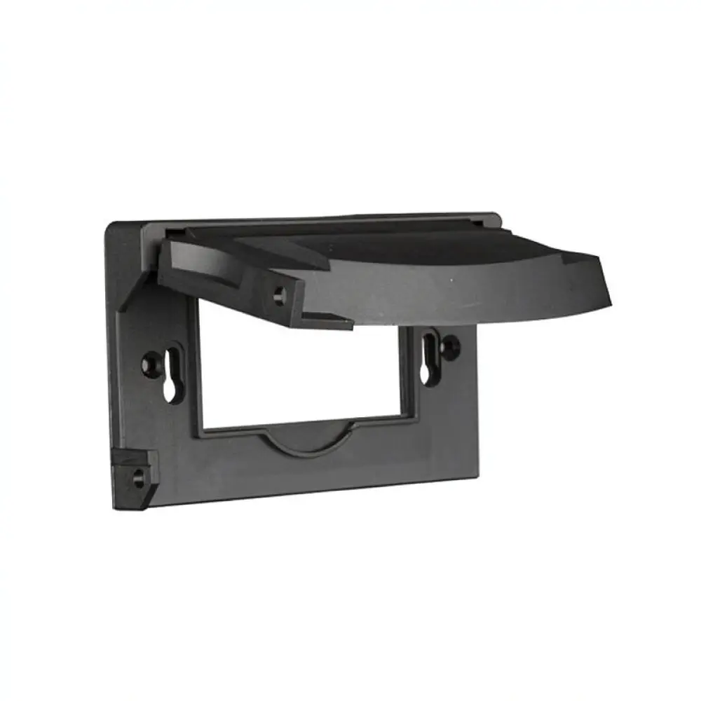 US Standard Wall Socket Protective Case Waterproof Flip Plate Cover For Electrical Switch Outlet Black Safety Guard Box