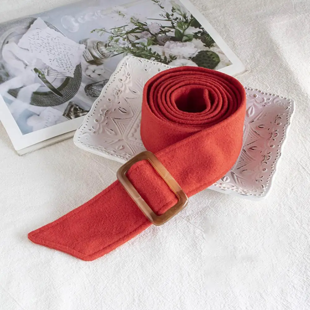 Soft Thick Material Waist Band Woolen Overcoat Waist Belt for Women Adjustable Wide Brushed Coat Replacement Belt Stylish Solid