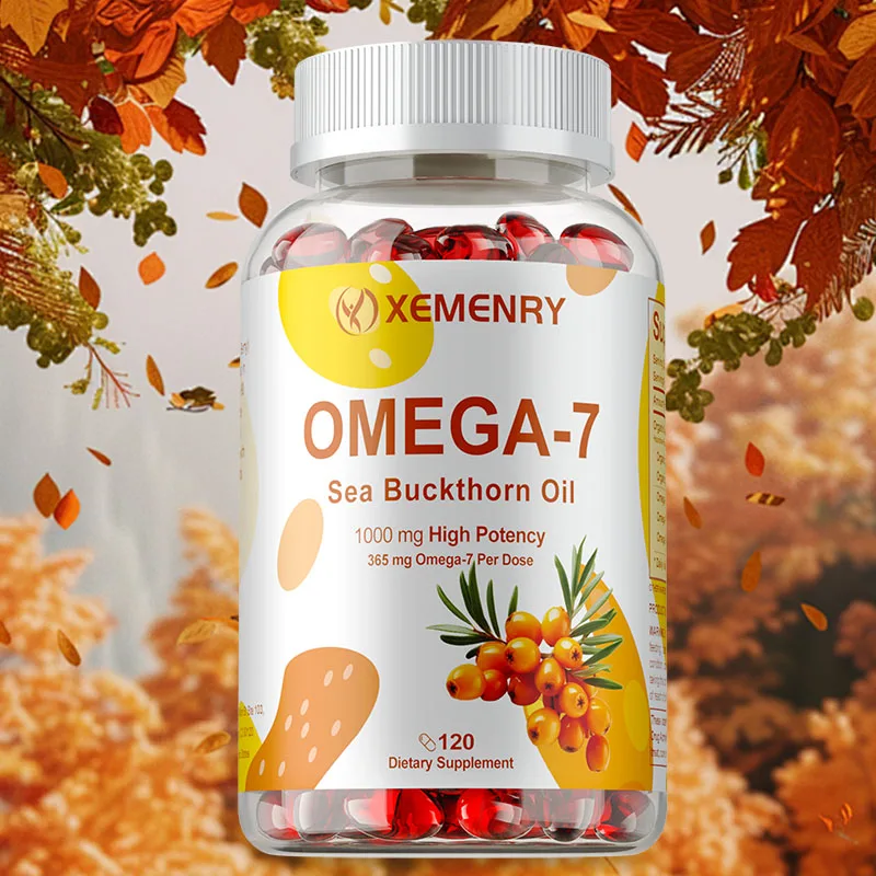 

OMEGA-7 Sea Buckthorn Oil Supplements - Supports Skin, Immune, Digestive and Liver Health, Antioxidant