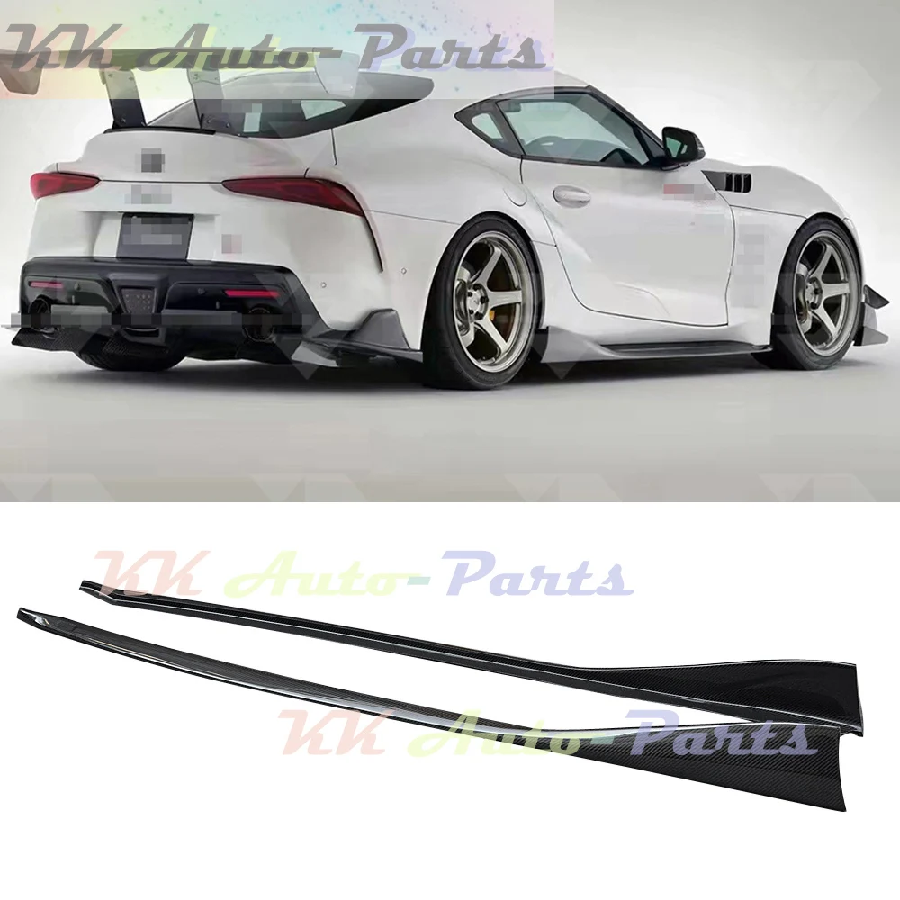 Carbon Fiber VRS Side Skirts Extension Lip Aprons Spoiler Chin For Toyota Supra A90 MK5 2021+ Car Styling