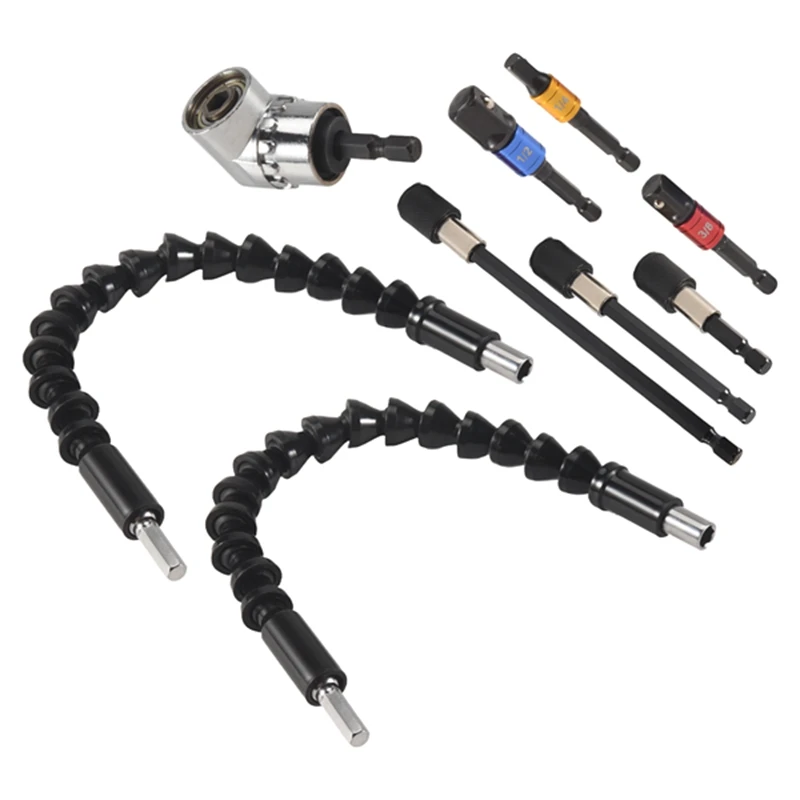 ABPP-гибкий удлинитель сверла, набор отверток для сверл с шестигранным хвостовиком, гибкое сверло, универсальный набор адаптеров для гнезда