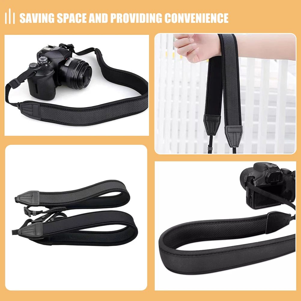 

2pcs Shoulder Wide Durable Neck Strap Compatible With Slr Adjustable Camera Sling For Outdoor Use Photography Accessories Camera