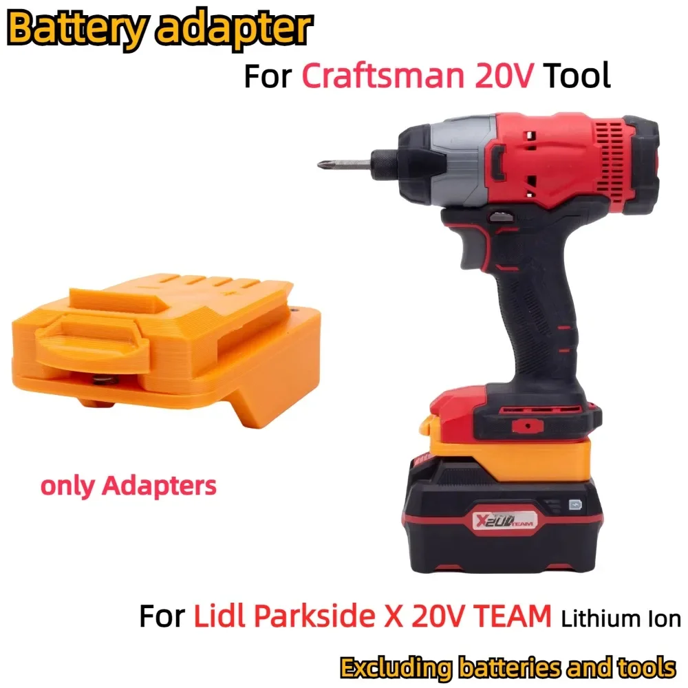 

For Lidl Parkside X20V Lithium Ion for Craftsman 20V Cordless Drill Tools Accessory Battery Adapter/Converter（Adapters Only）