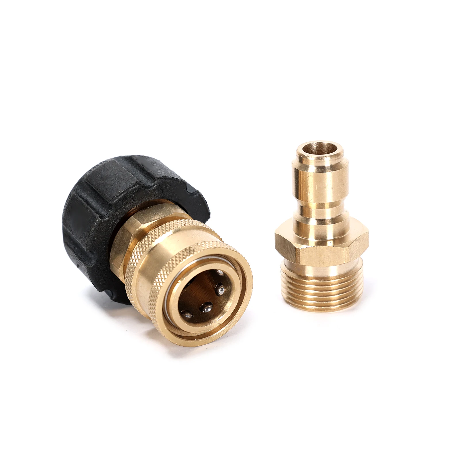 

2PCS High Pressure Washer Adapter Set (M22-15mm Inner Diameter to 3/8 Female Head+M22-15mm Inner Diameter to 3/8 Male Head)