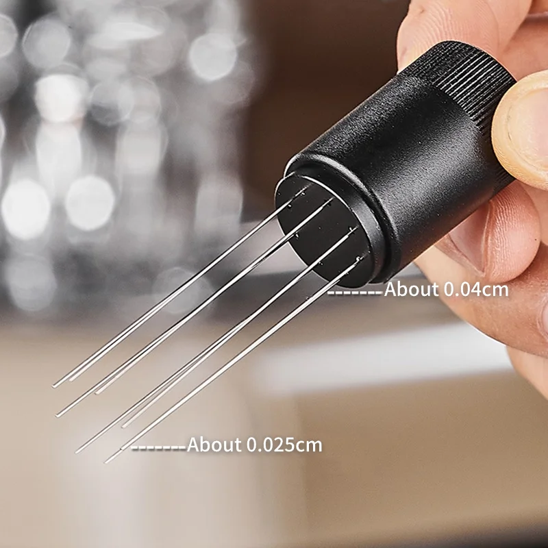 WDT Tool  Espresso Coffee Stirrer Needle with 8 Needles, Magnetic Absorption Stand, Barista Coffee Stirring, Distribution Tool