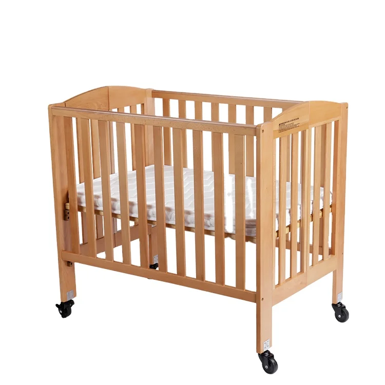 

Custom High Quality Hotel Heights Adjustable Luxury Foldable Vintage Baby Wooden Crib