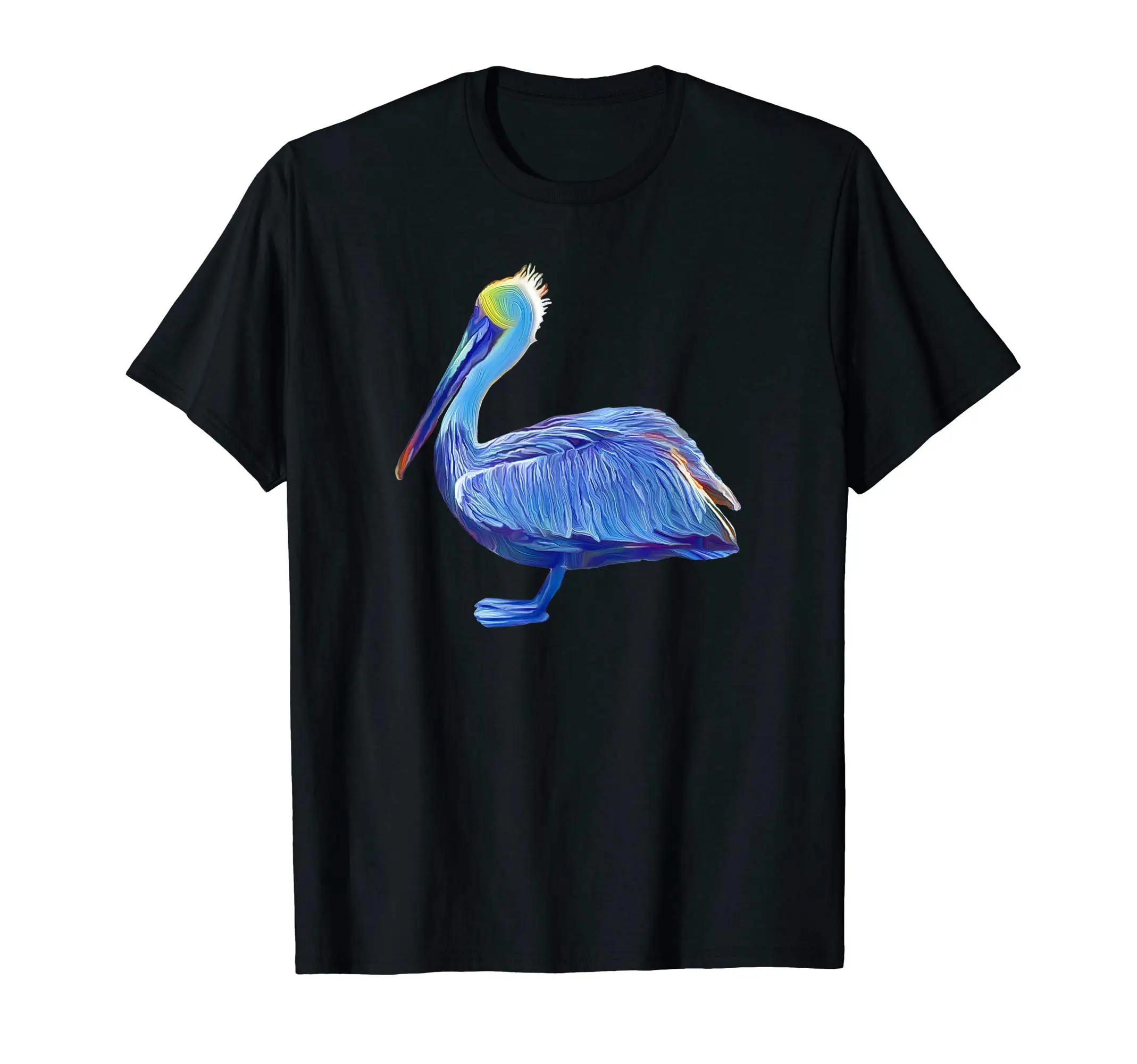 Painted pelicans Anime Graphic T-shirts for Men Clothing Women Short Sleeve Tees Vintage High Quality 100%Cotton