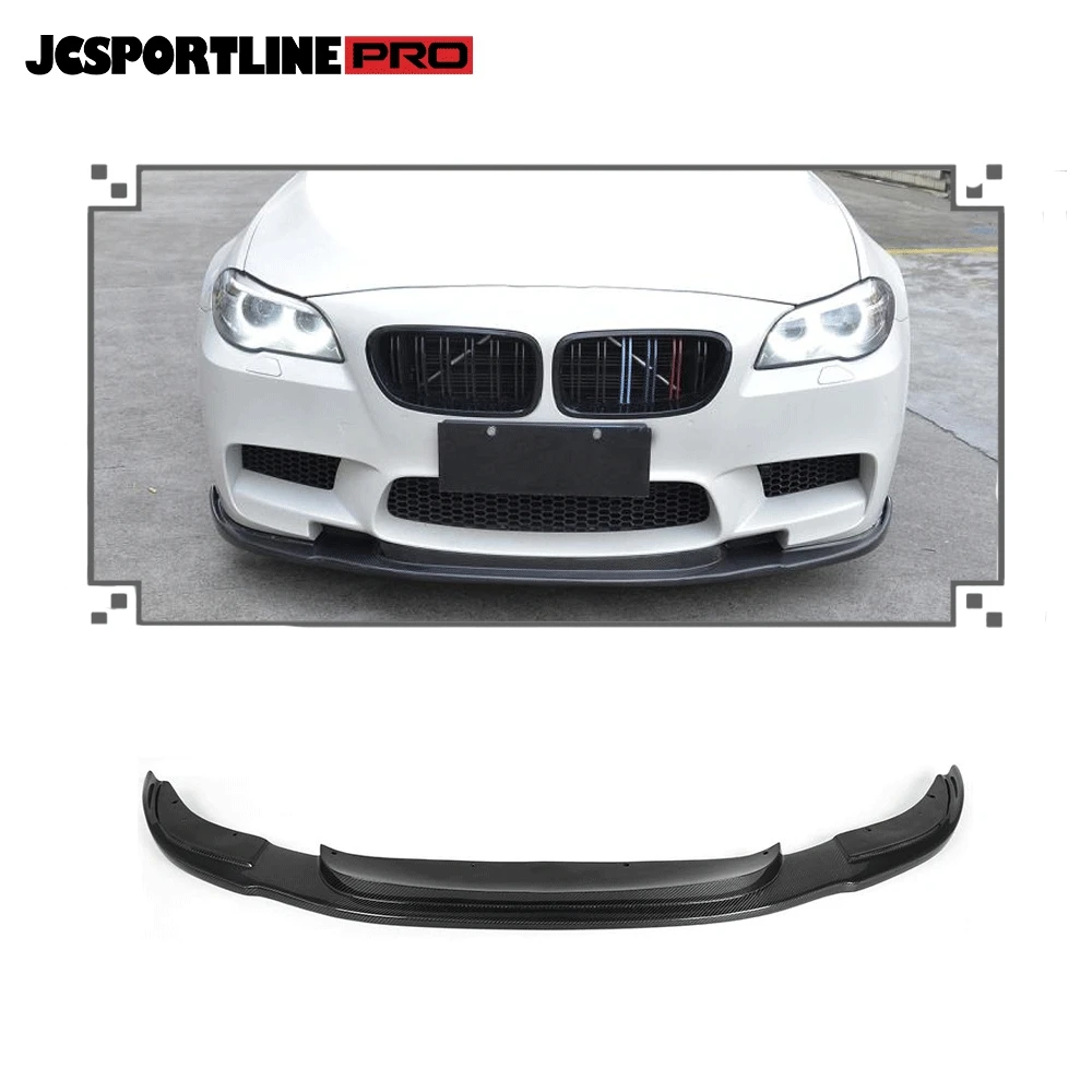 For BMW 5 Series F10 M5 Sedan 12-16 Front Bumper Lip Chin Spoiler Carbon Fiber