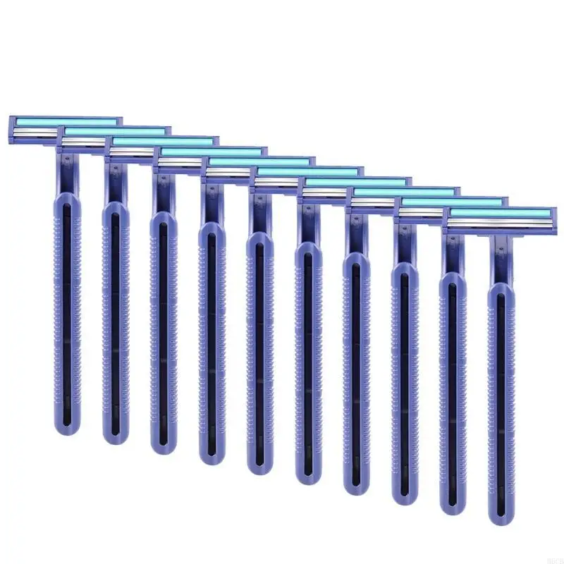 

M6CB 10 Pcs Stainless for Razor Disposable Stainless Steel Hospitality Quality Shavers High End Twin Blade Razors for