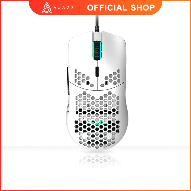 ajazz usb wired rgb gaming ultraleve honeycomb mouse ratos de jogo programaveis para computador pc laptop aj390 16000 dpi 01