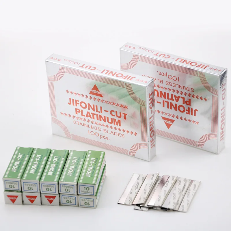 

100 шт./кор. триммер из нержавеющей стали, лезвие бритвы, нож для татуировки, триммер для бровей, скребок, бритва для формирования бровей