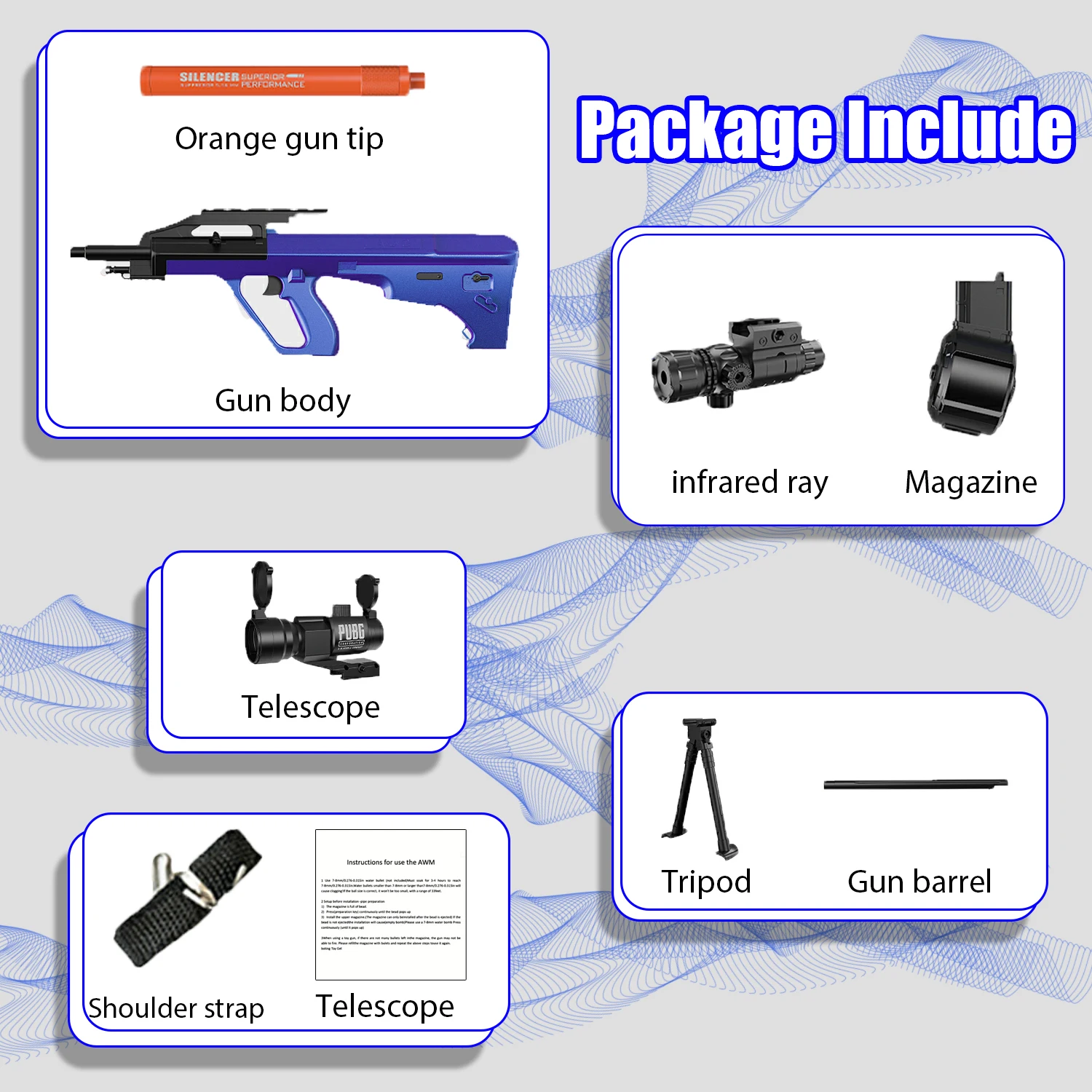 USB Rechargeable Gel Blaster Gun, Exciting Tactical Action for Kids, Outdoor Play, Perfect Gift for Christmas and Halloween