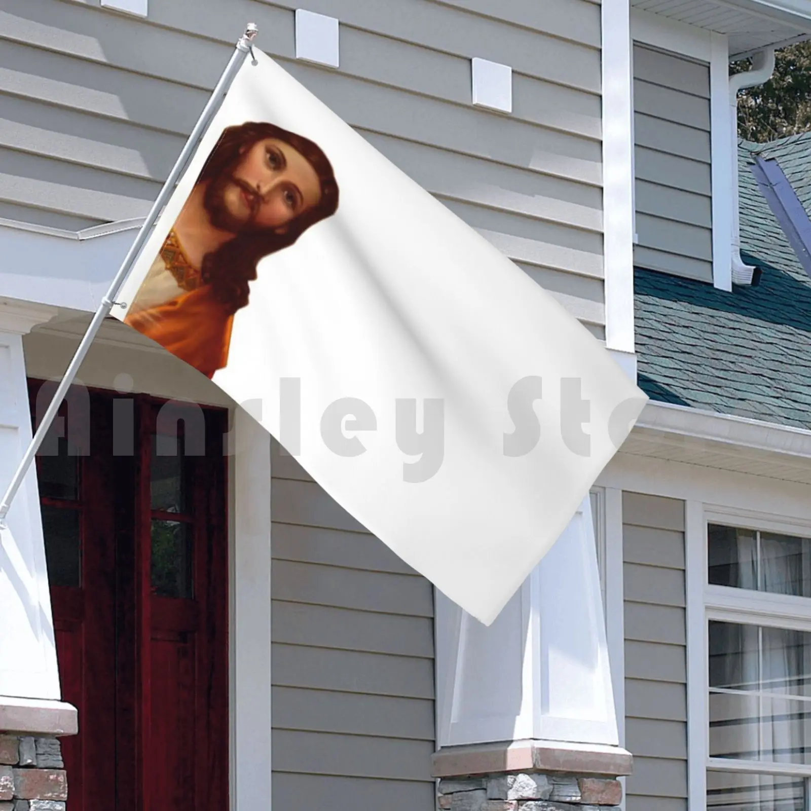 Hallo ICH bin Jesus Outdoor Decor Flagge Auto Flagge Jesus Christus Dank Meme Dank Meme Christian Meme Witze ICH Sah, dass Voyeur Jesus