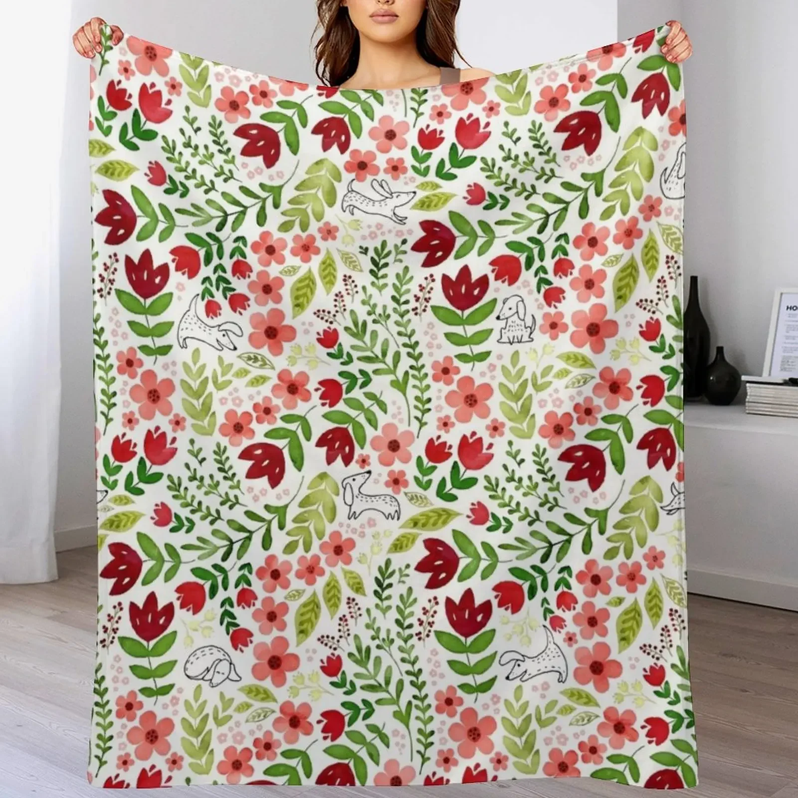 

Dog days white Throw Blanket Fuzzy Plush Throw Blanket for Sofa Chair
