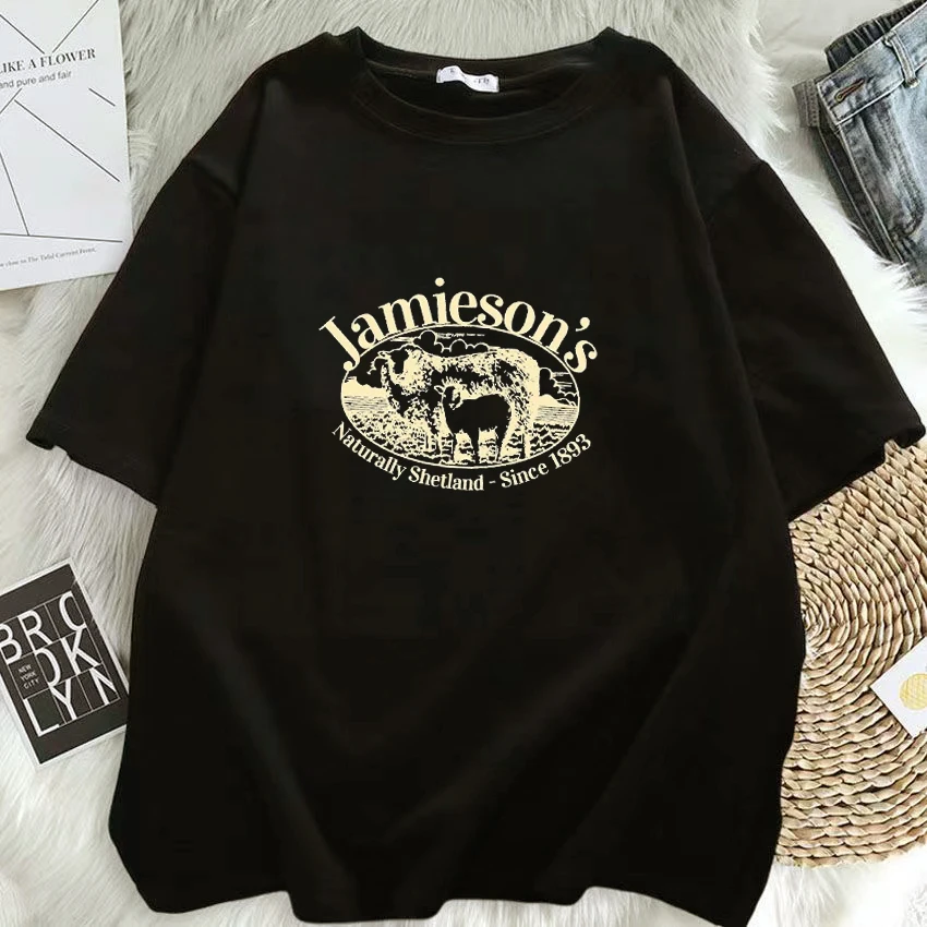 

Trendy Oversize Ort Sve Women's T-irt Loose Fit Sle Summer Vintage Print Round Ne Tops Oversized Shirts for Women