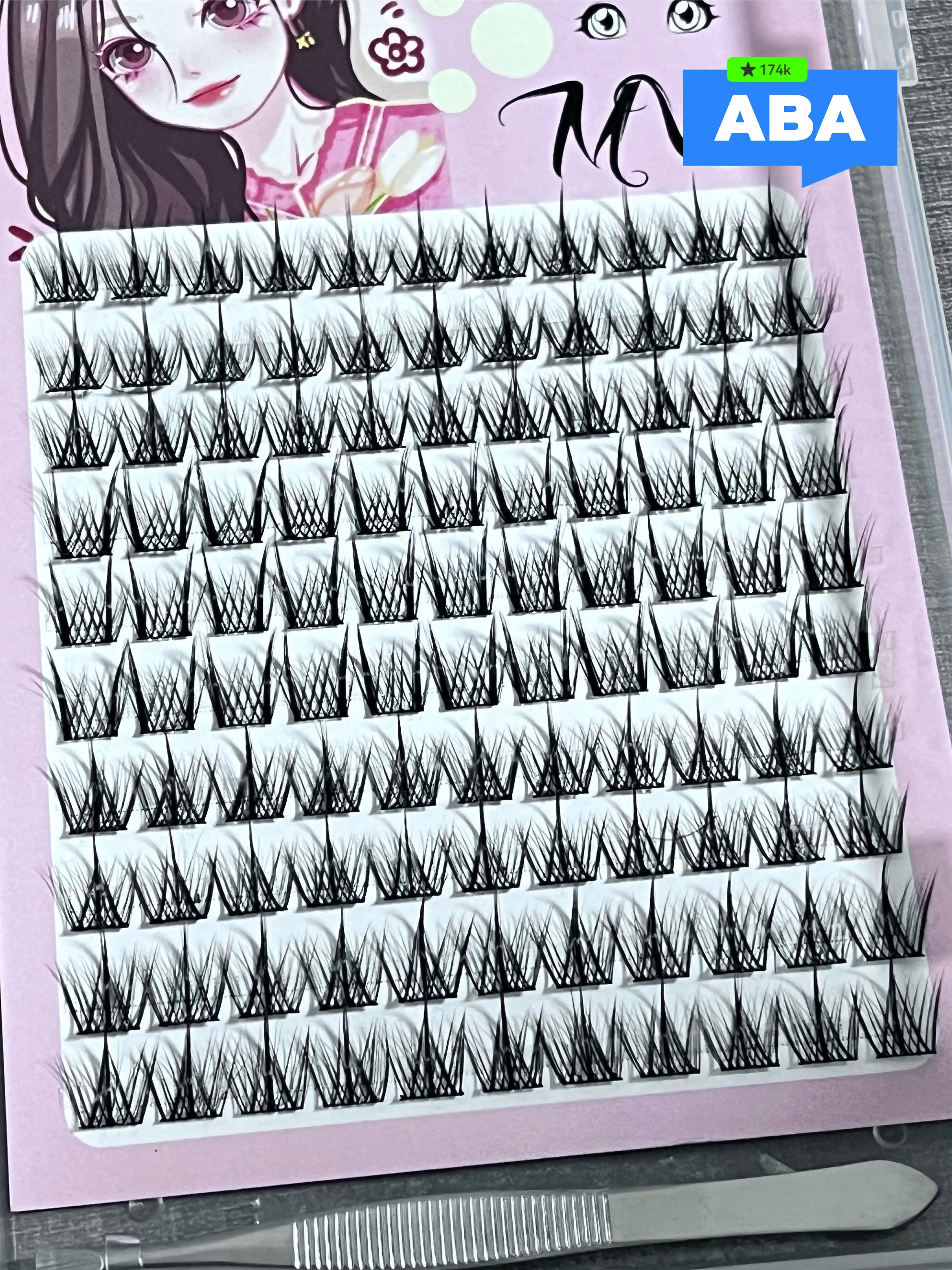 레이지 아이돌 AC 인조 속눈썹, 초심자 만화, 내추럴 싱글 클러스터 속눈썹, 접착제 프리, 자기 접목 인조 속눈썹, 10 행