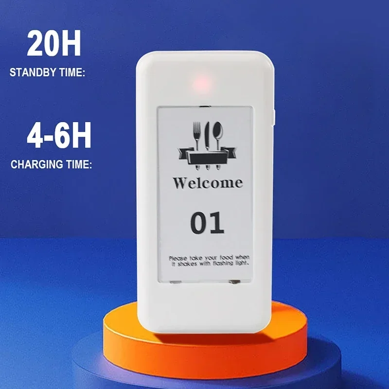 

Wireless Restaurant Pager Guest Queue Paging System Customer Calling System 24 Beepers for Cafe Coffee Dessert Shop Food Truck