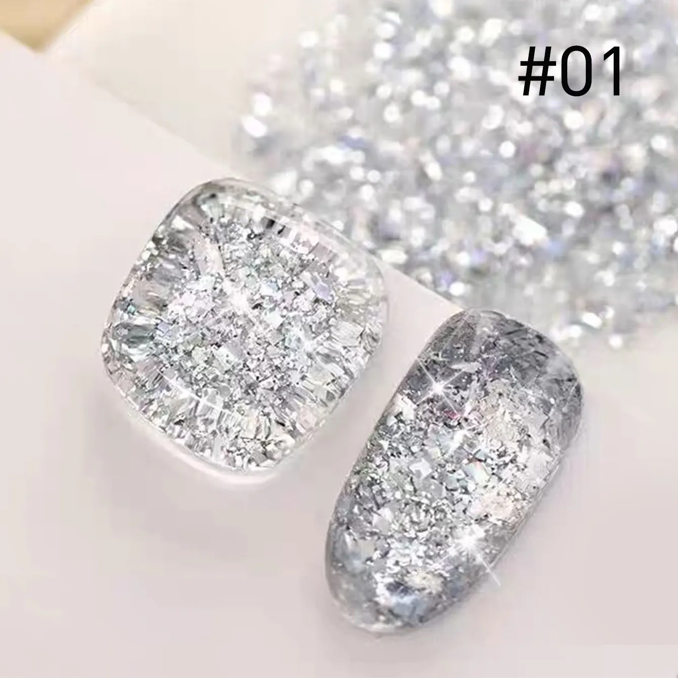 MN 2026 New Super Flash Cube Glitter Series Gel Nail Polish, Skin Brightening Sparkle Sequins Powder Professional UV Nail Gel - view 5