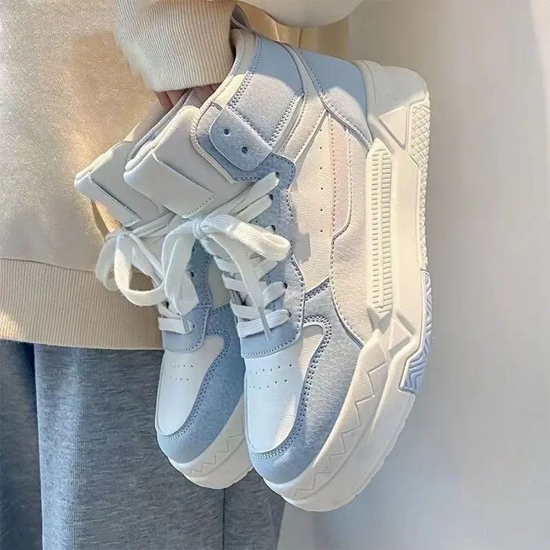 

High Top Fashion Shoes Women's Vulcanized Shoes 2024 New Autumn Platform Casual Shoes Female Sports Zapatillas Informales