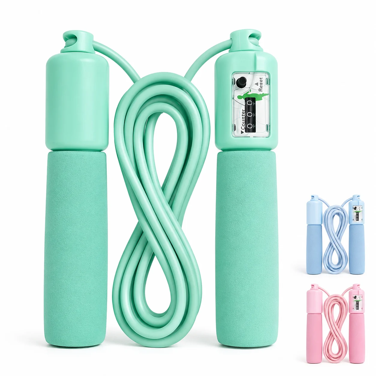 Intelligentes Zähl-Springseil, Verstellbares PVC-Springseil für Erwachsene, Fettverbrennung, Gewichtsverlust, Studenten, Rennen, Heimfitness-Springseil
