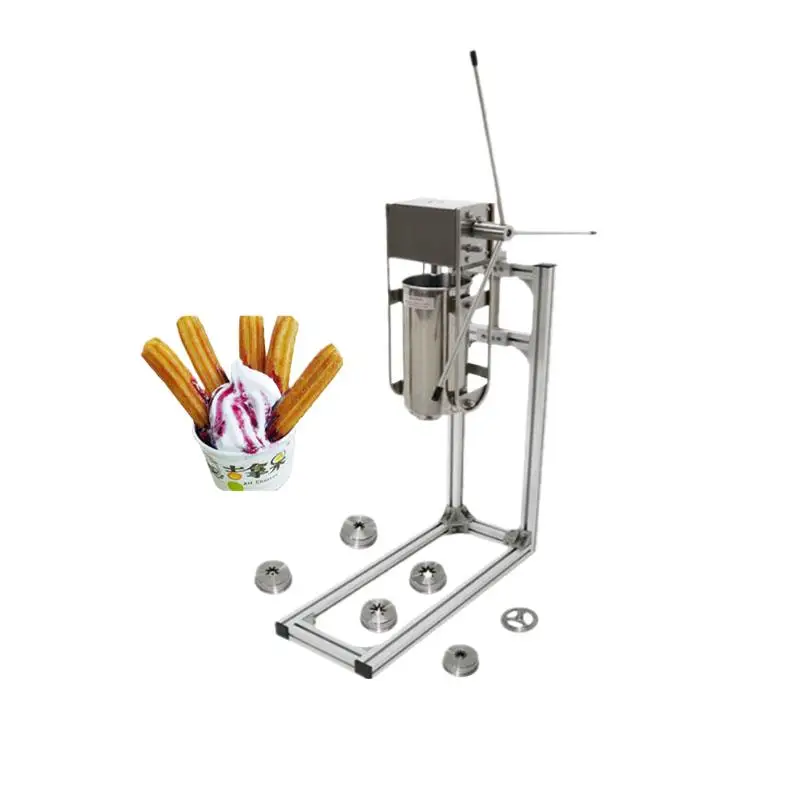 

7L Churro Making Machine Stainless Steel Spanish Churros Machine With Gas Fryer Churros Making Machine Churros Filling Machine