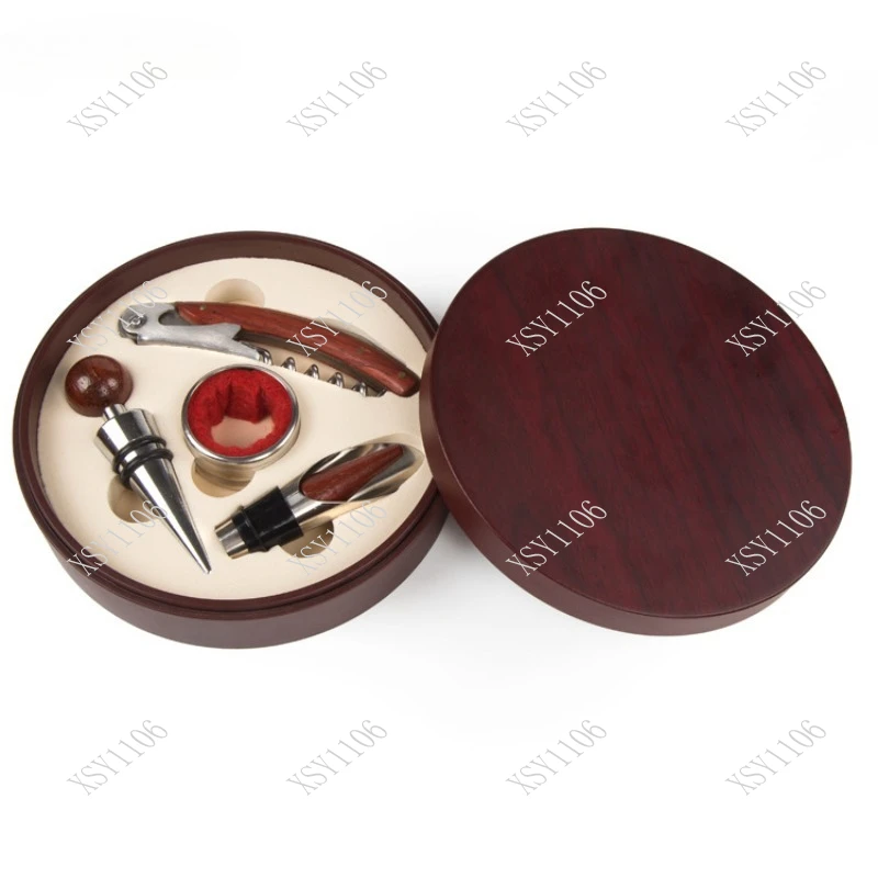 

Набор для открывания вина из 4 предметов в кожаном футляре, креативный подарок для любителей вина