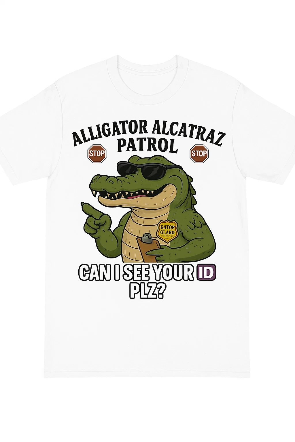 

Aligator Alcatraz Забавный графический принт Летние элитные брендовые хлопковые мужские и женские футболки с короткими рукавами Уличная мода