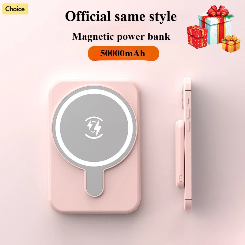 

Magnetic Wireless Power Bank 50000mAh for Magsafe Fast Charging External Battery Charger Cases for iphone Series Xiaomi Samsung