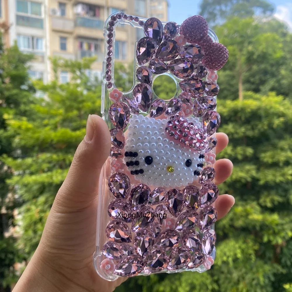 Hello Kitty Strass-Diamant-Hülle für Motorola Moto G Play G Power G Stylus 2023 2024 2025 2026 One Fusion One Vision Plus – Detail 3