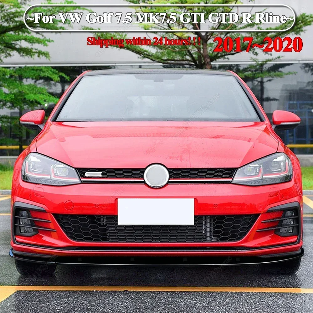 

Front Bumper Lip Diffuser Canard Splitter Guard Maxton Style ABS Bodykits Tuning For VW Golf 7.5 MK7.5 GTI GTD R Rline 2017-2020