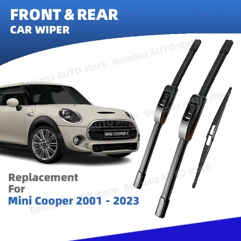 LHD Vorne Hinten Scheibenwischerblätter Für Mini Cooper 2001 - 2023 3pc Windschutzscheibe Fenster Zubehör 2006 2010 2011 2012