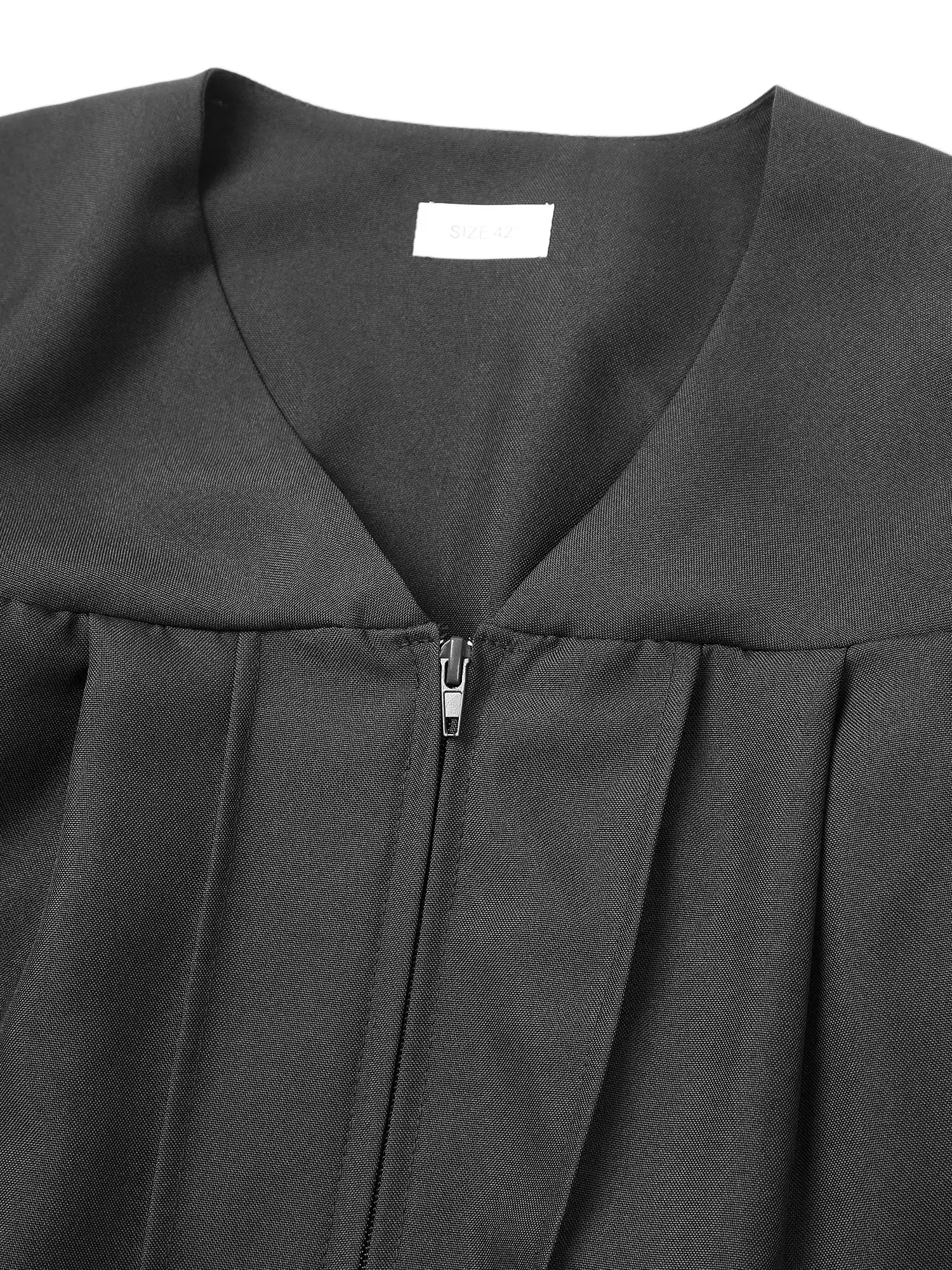 Robe de graduation unisexe pour adultes, cosplay d'Halloween, uniforme scolaire, costume de collège, cérémonie universitaire, fermeture éclair avant