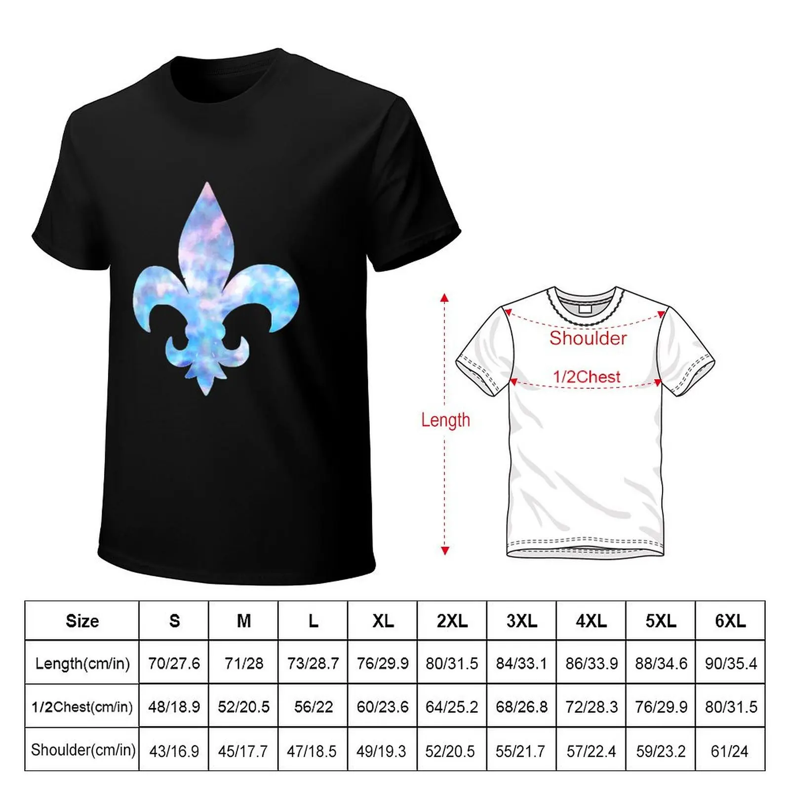 Fleur de Lis Blue Tie Dye T-Shirt vintage t shirts cute tops mens shirts graphic tee