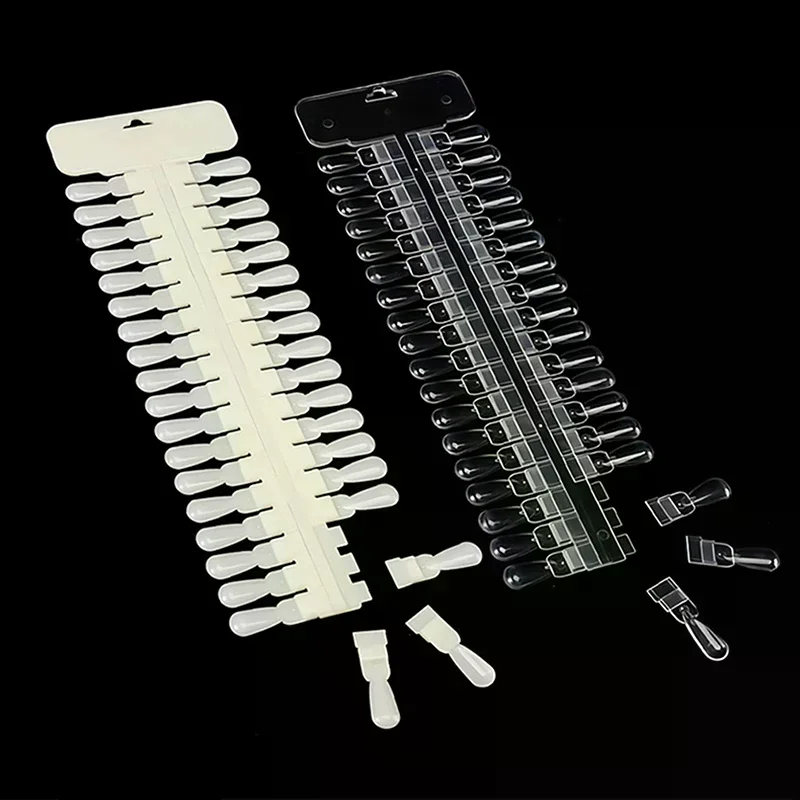 36 قطعة بطاقة اللون الطبيعي/واضح القابلة للإزالة مسمار الفن عرض أظافر صناعية نصائح رف دمعة تصميم مانيكير هلام البولندية ممارسة أداة #1