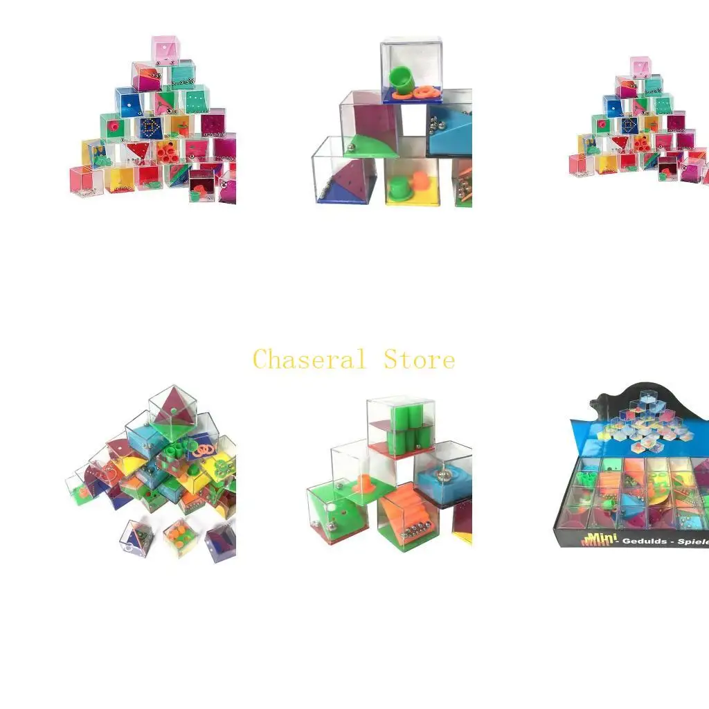 E7CE 24 PCS Maze Puzzle Box Three-Dimensional Ball Maze Funny and Cool Teasers for Kids-Safe for Boys Girls Teens,