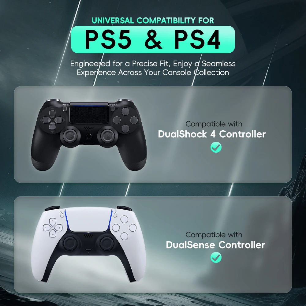 DATA FROG Freek Galaxy Thumb Grip Caps for PS4/PS5/Xbox Series S/X | High-Rise FPS Analog Stick Grips Covers for Controllers