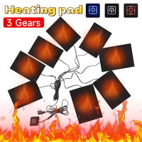 USB Electric Heating Pad For Clothes 8 In 1 Jackets Warming Heating Pad Winter Sport Vest Heated Mat Carbon Fiber Heating Cloth