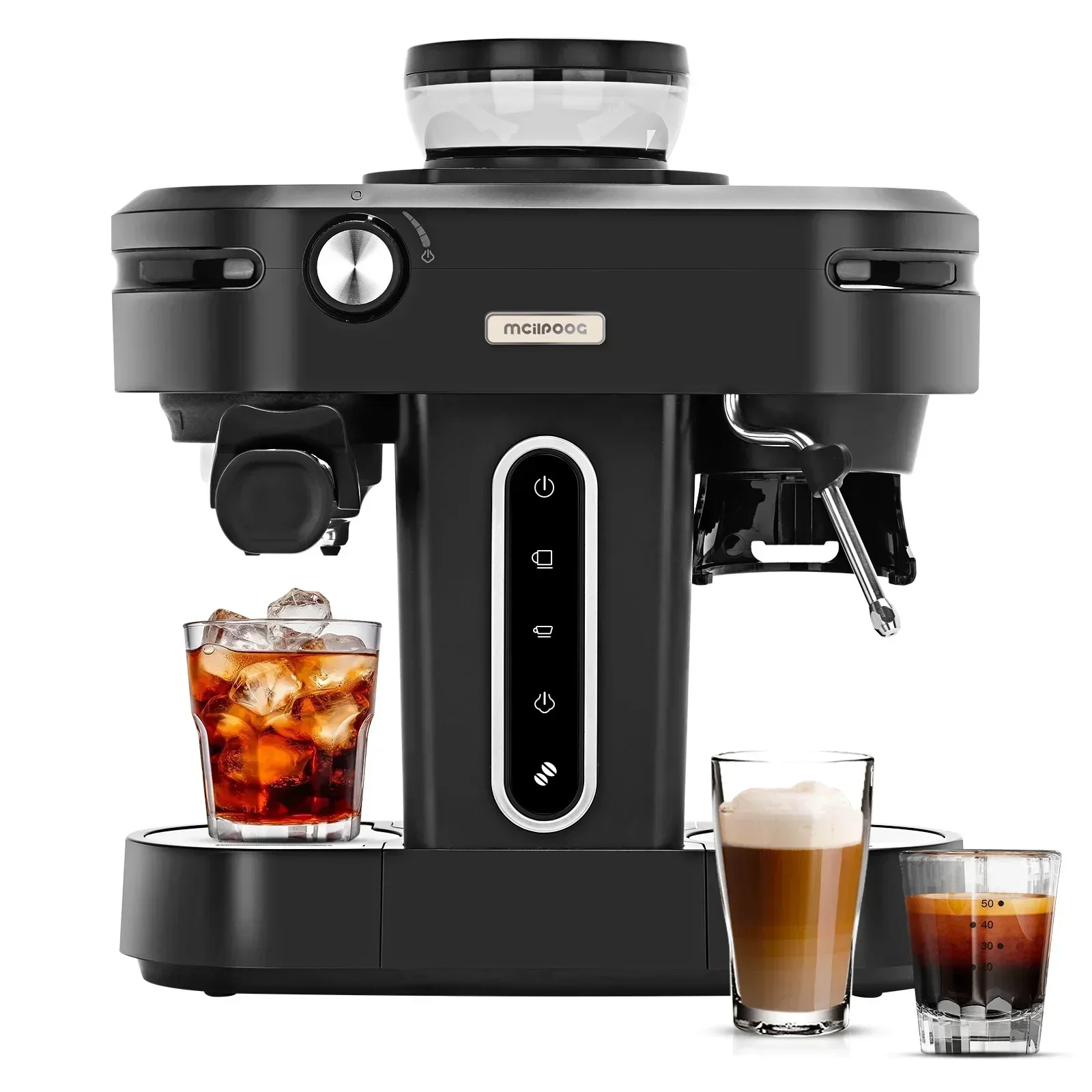 Best Selling Product AC510 Mini Home Manual  Grain Semi Automatic  Espresso  with Grinding