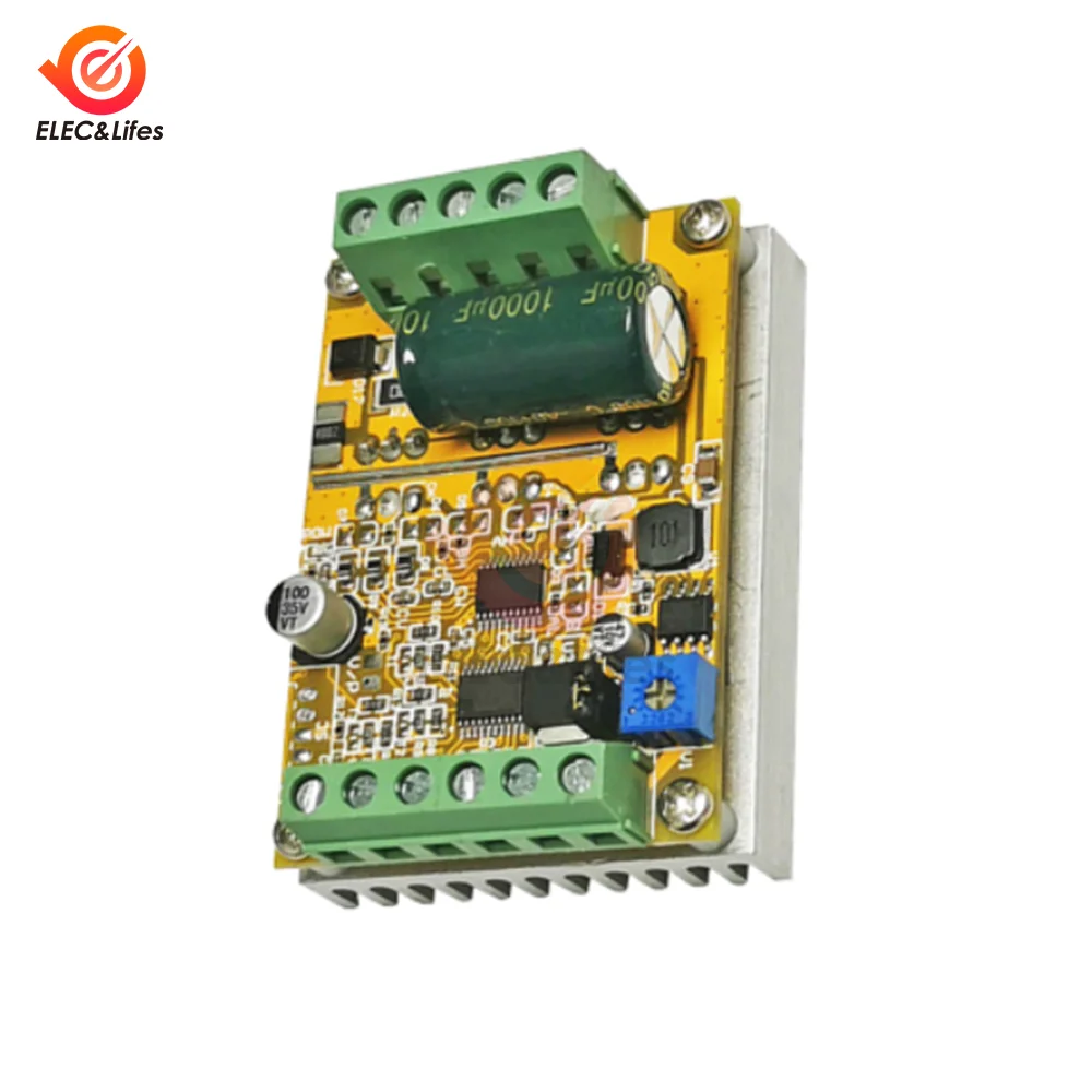 DC6.5-50V 380W BLDC Three Phase DC Brushless Motor Controller PWM Without Hall Sensor Hall Motor Control Driver Power Supply