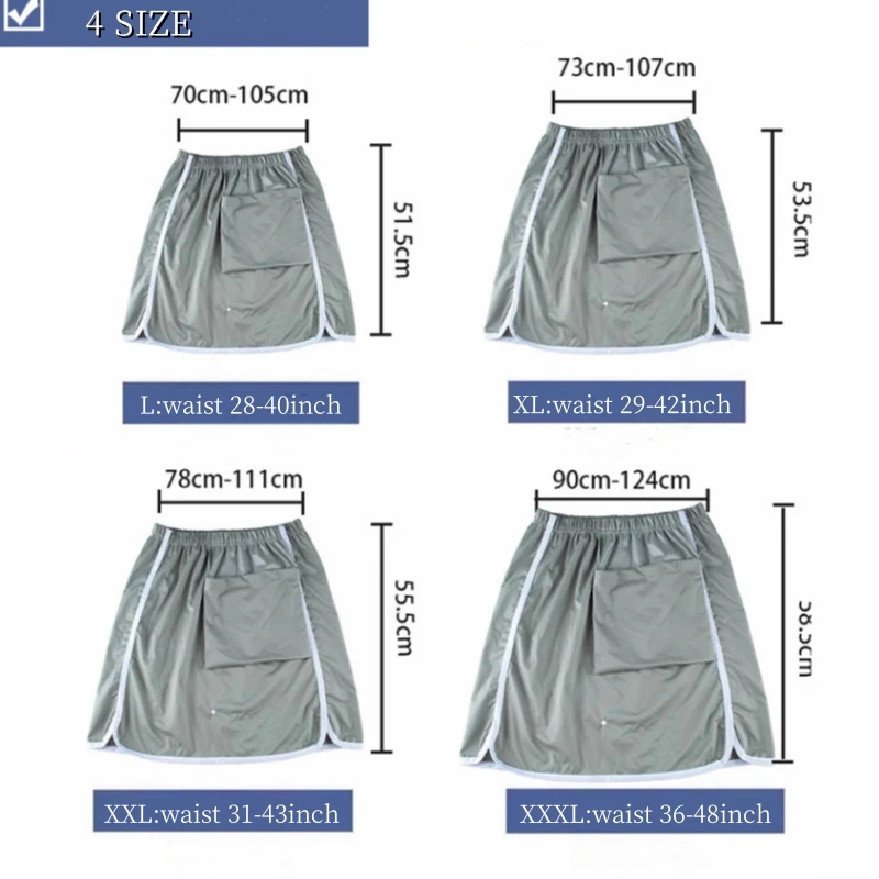 노인용 방수 성인 기저귀 앞치마, 통기성 생리 기간 누출 방지 스커트 성인 요실금 커버