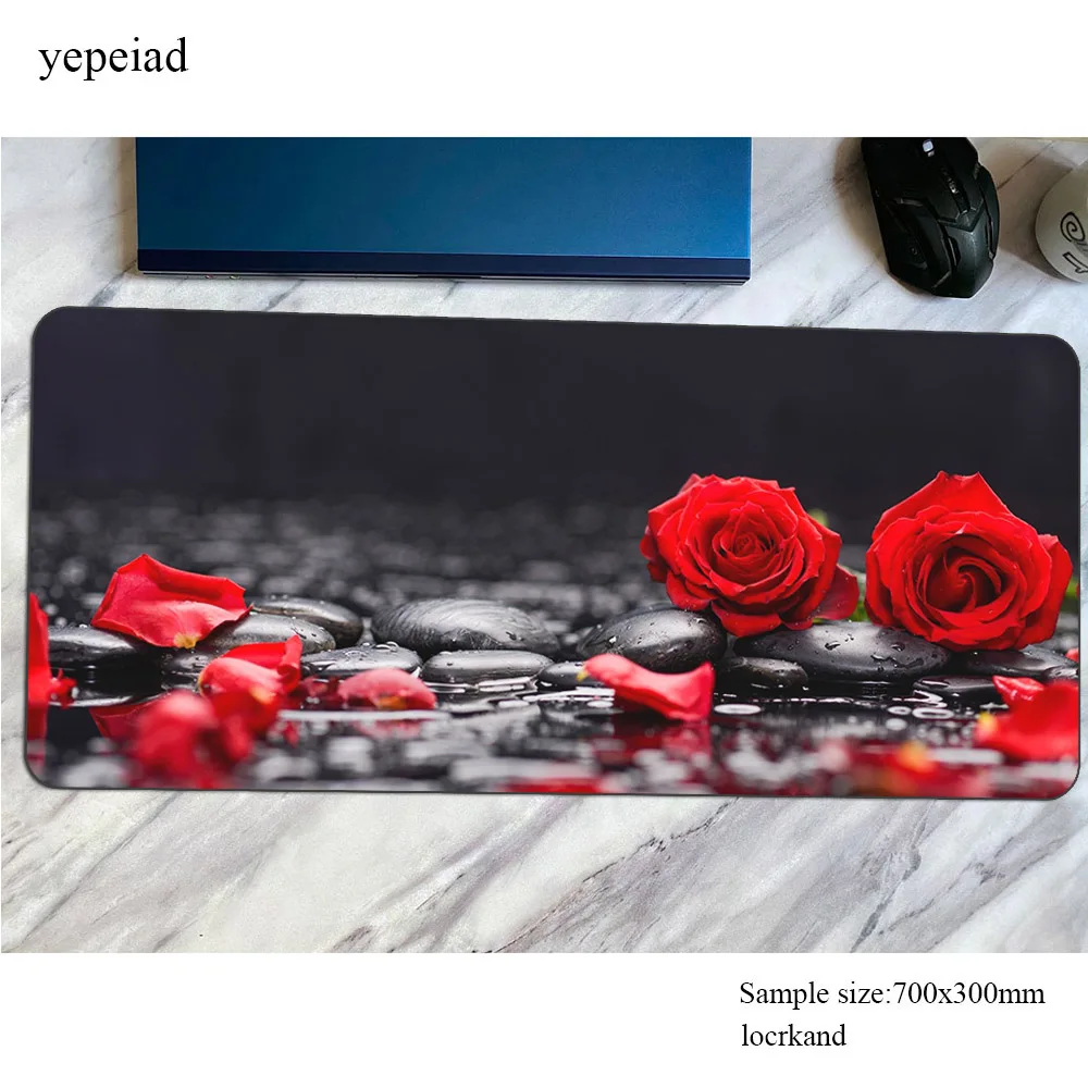 rose mousepad 900x400mm gaming mouse pad 3d pc computer gamer accessories large mat Fashion laptop desk protector pads