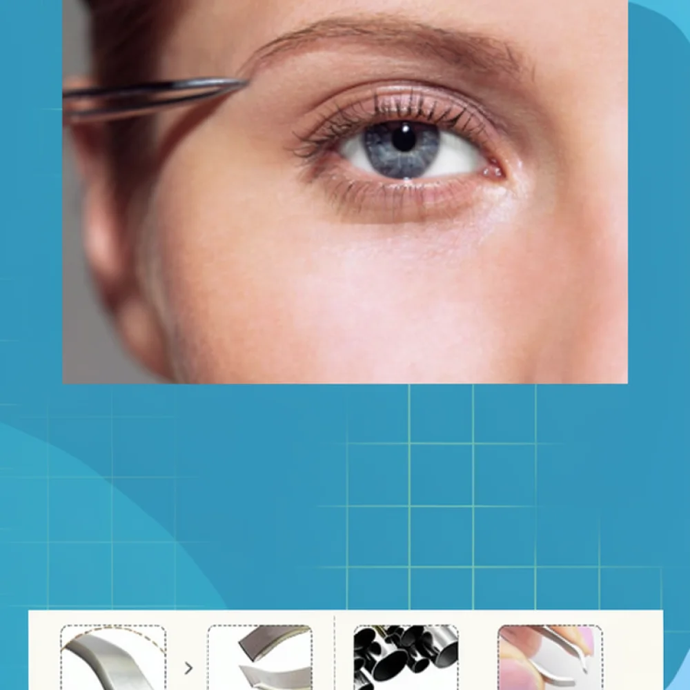 Portable Eyebrow Tweezers For Kai Stainless Steel Set Professional Facial Hair Remover Precision Beauty Grooming Tool