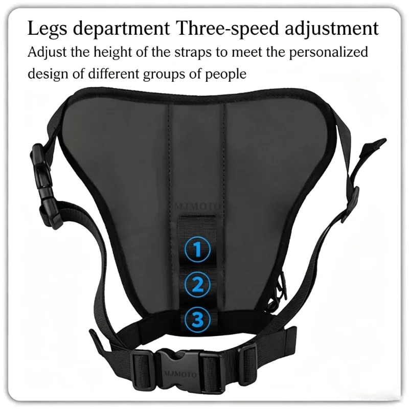Carbon Fiber Hard Shell Waterproof Motorbike Drop Leg Side Bag Convertible Waist Bum Pack Adventure Riding Storage Accessories