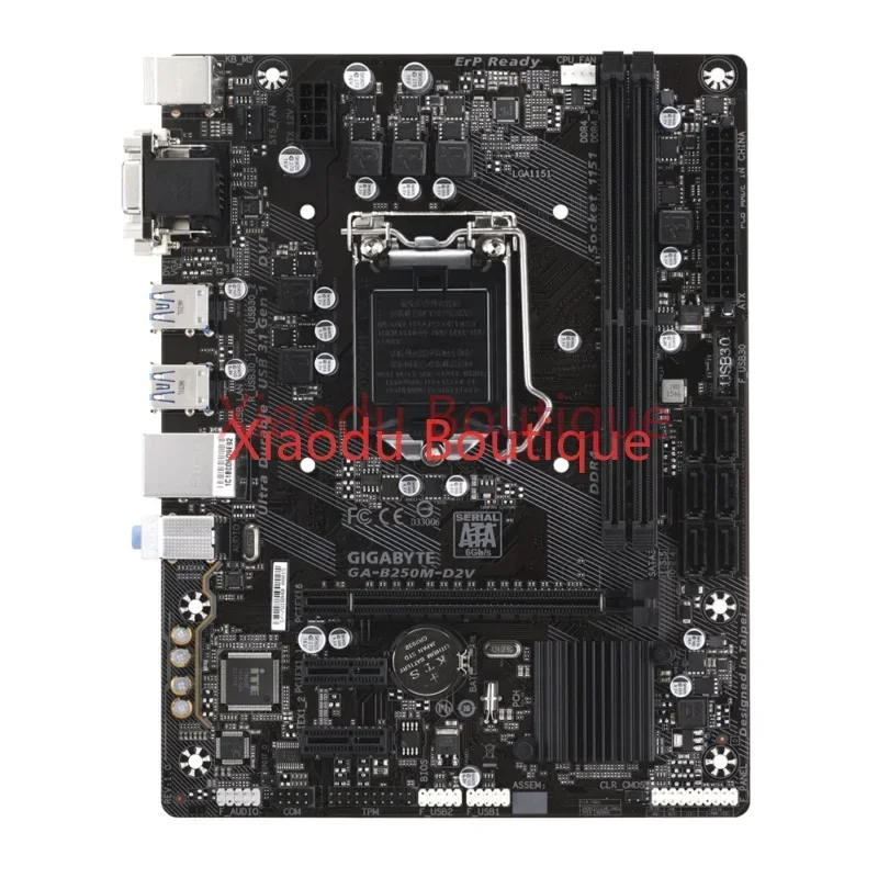 FOR GIGABYTE GA-B250M-D2V Motherboard Intel B250 LGA 1151 DDR4 M-ATX VGA DVI Core