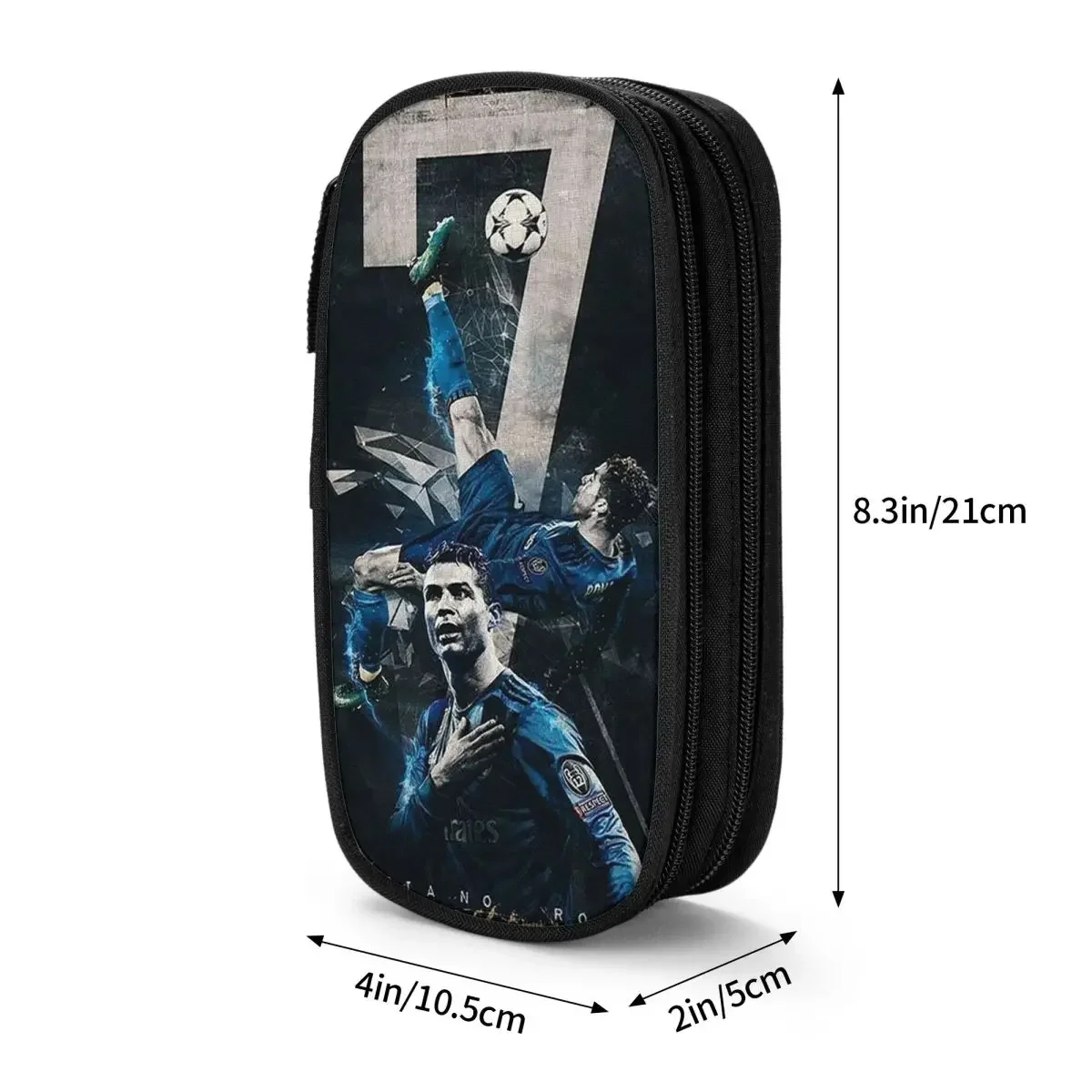 CR7 Football Soccer Pencil Cases Pen Box Bags Student Large Storage School Supplies Cosmetic Pencilcases