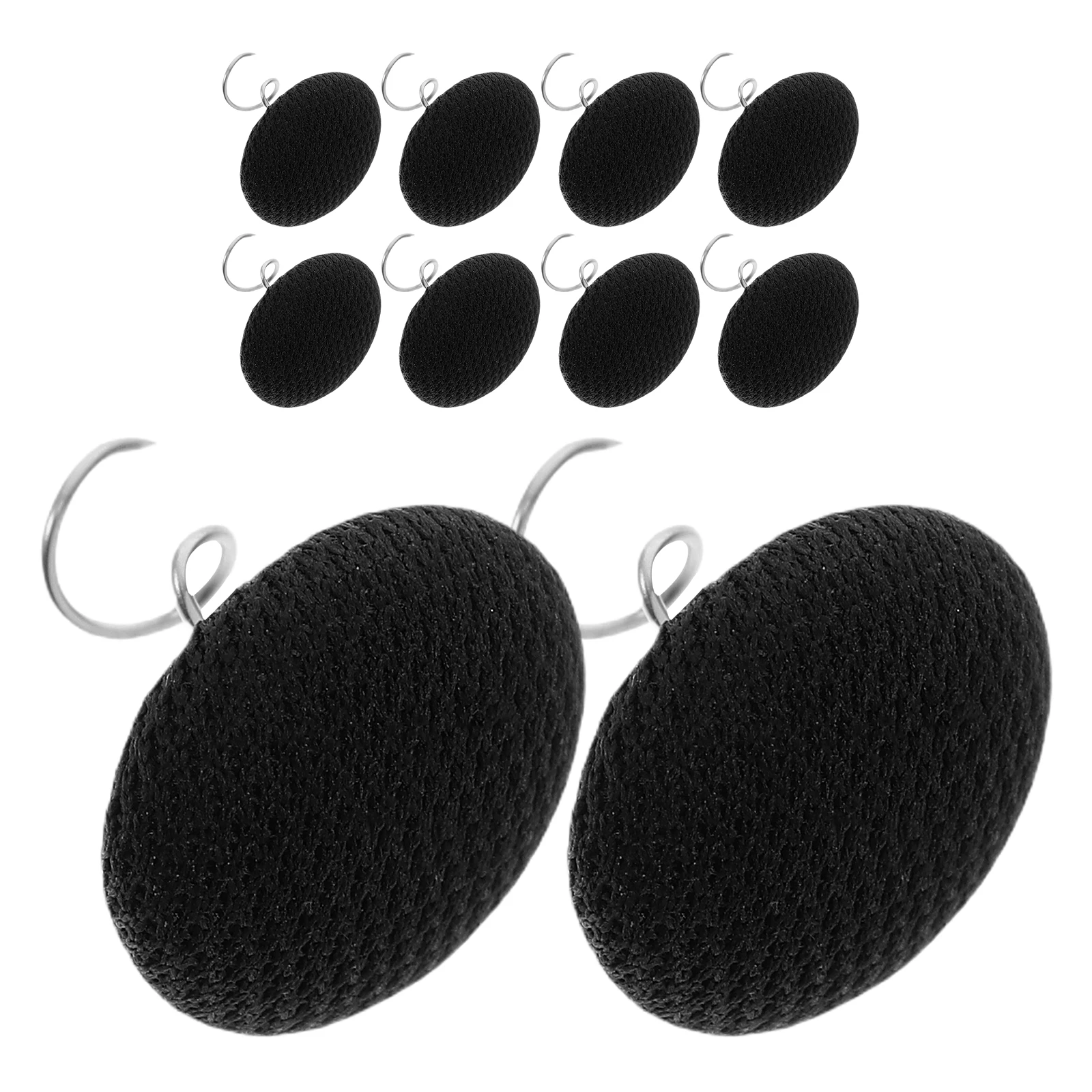 

10pcs Sofa Nails Furniture Fabric Pins Black Covered Twist Couches Anti Slip Stainless Steel Versatile Use