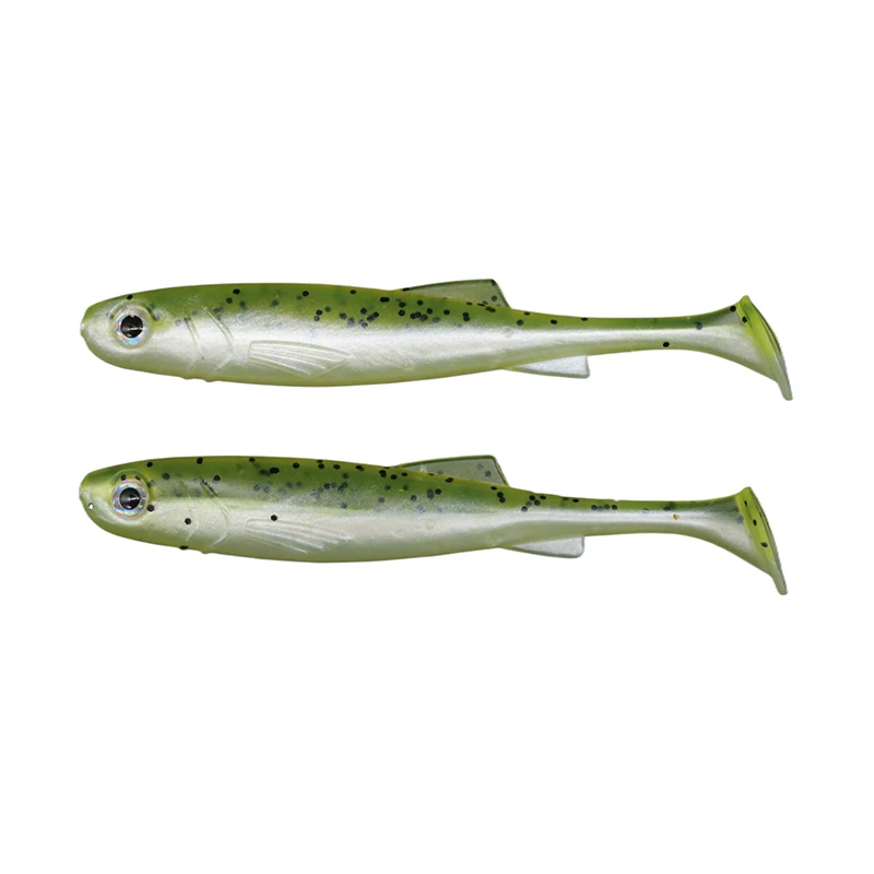 Señuelos de pesca de 12,5 cm, 10cm, 7,5 cm y señuelo suave colorido para Swimbait con ojos 3D, aparejo de cabeza JIG, Hoduller Shad, 1 ud.