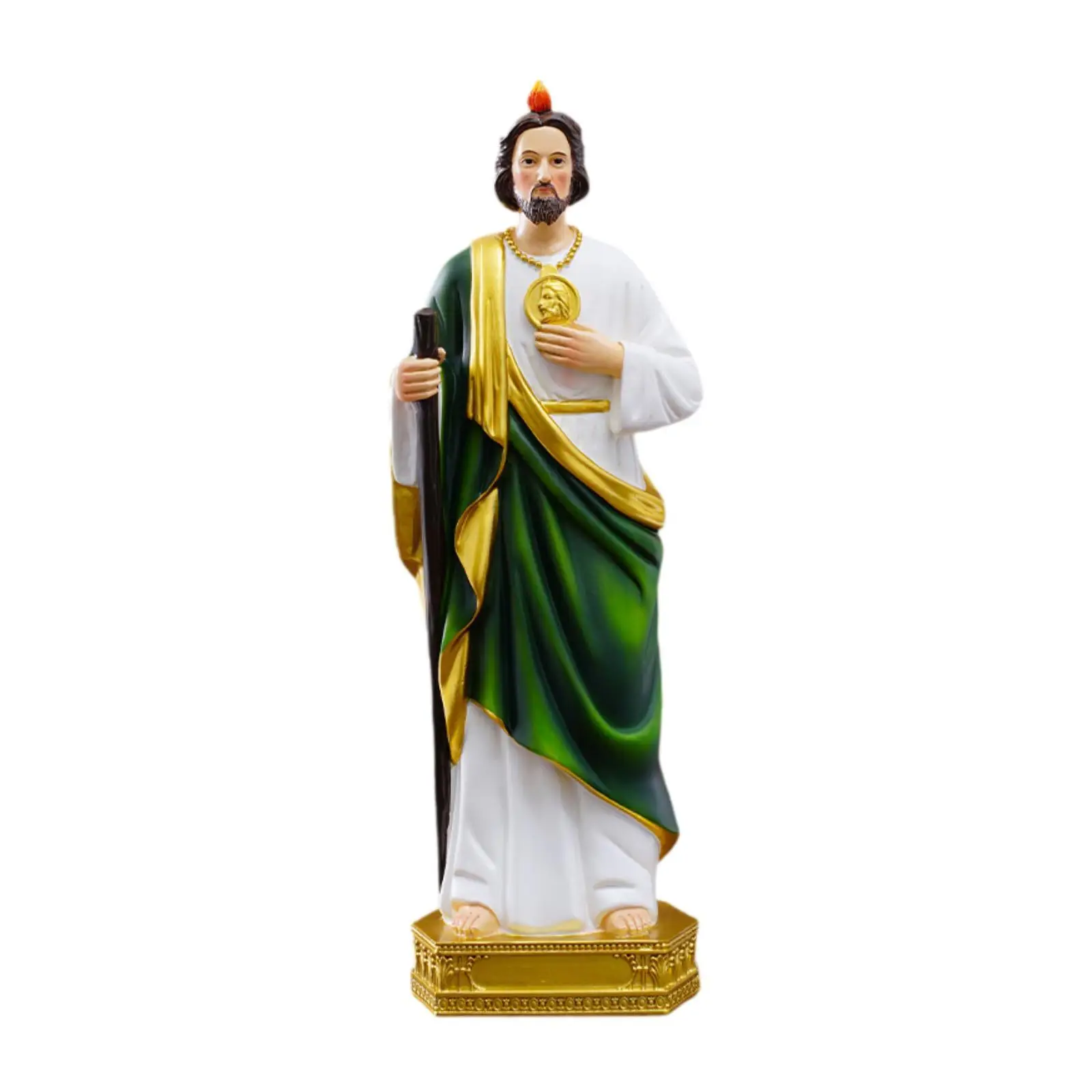 Saint Jude Statue Collectible Gift for Believers for Desk Hotel Study Room