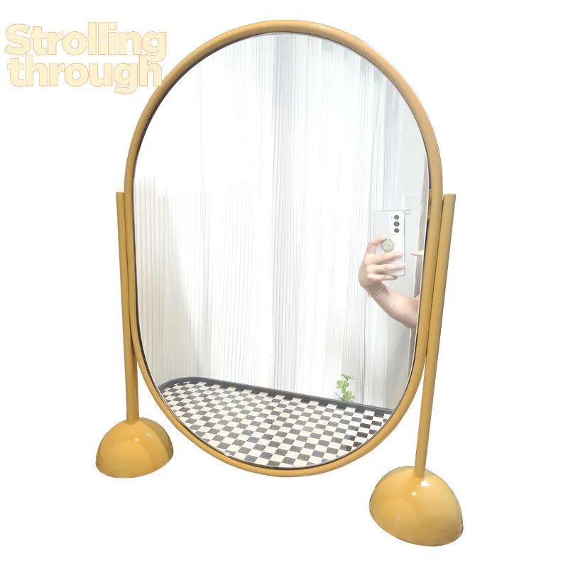 

Desktop makeup mirror ins wind adjustable angle Egg mirror Internet celebrity home desktop can stand dormitory student dressing