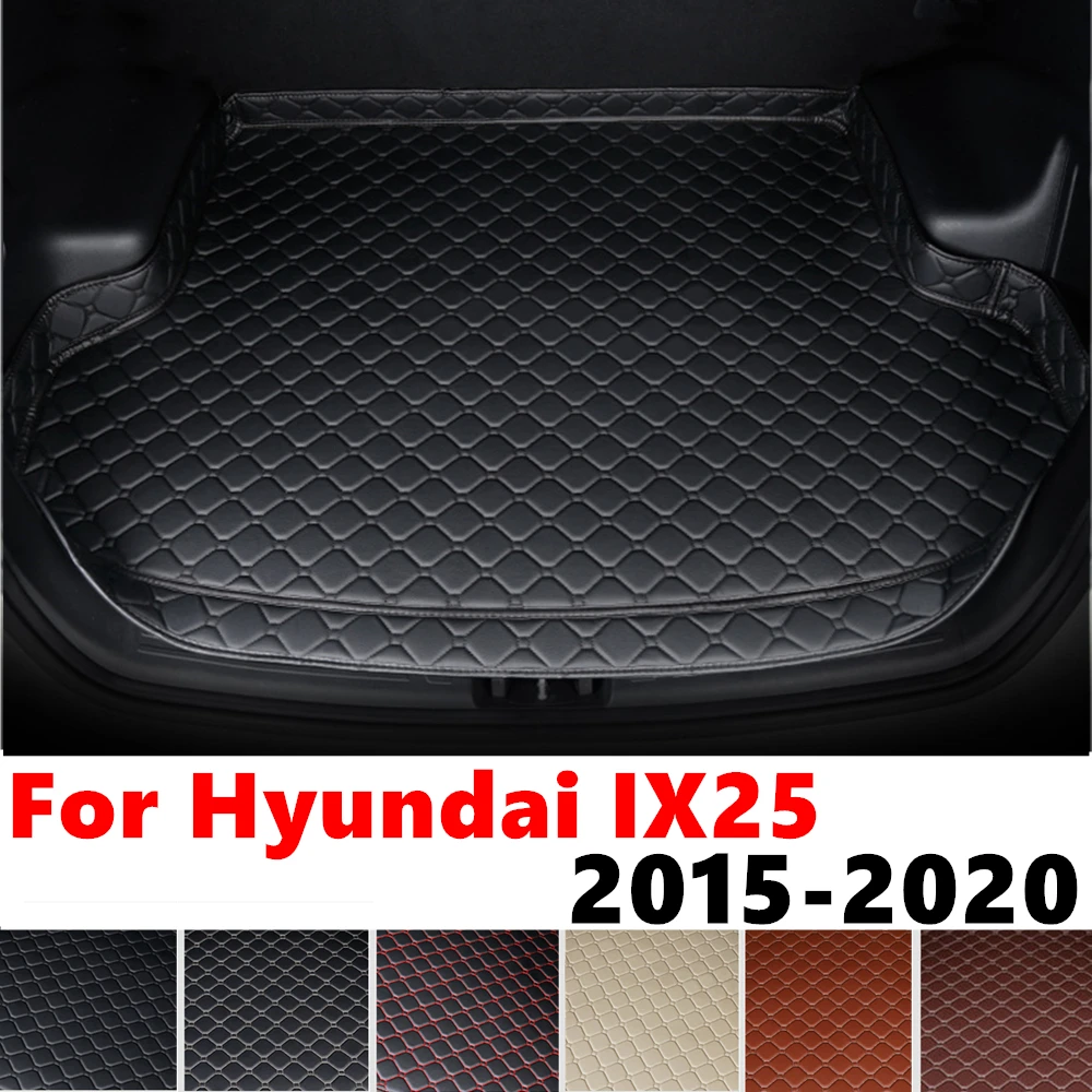 High Side Car trunk mat for Hyundai IX25 2020 2019 2018 17 2016 2015 Tail Boot luggage Pad Rear Cargo Liner Interior Accessories